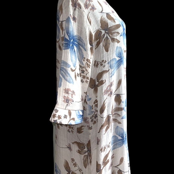 Floral Choker collar  button down dress - Picture 6 of 8